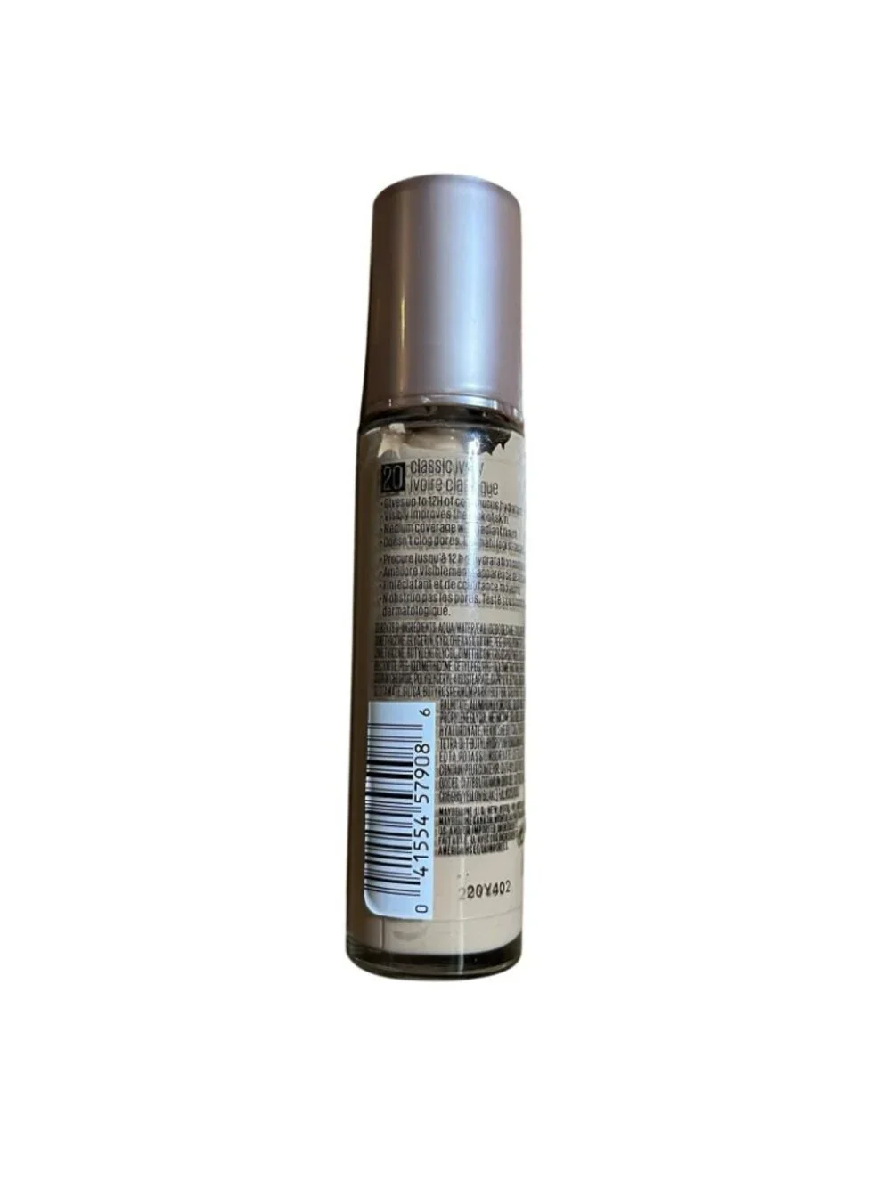 (1) Maybelline Dream Radiant Liquid Hydrating Foundation #20 CLASSIC IVORY, New